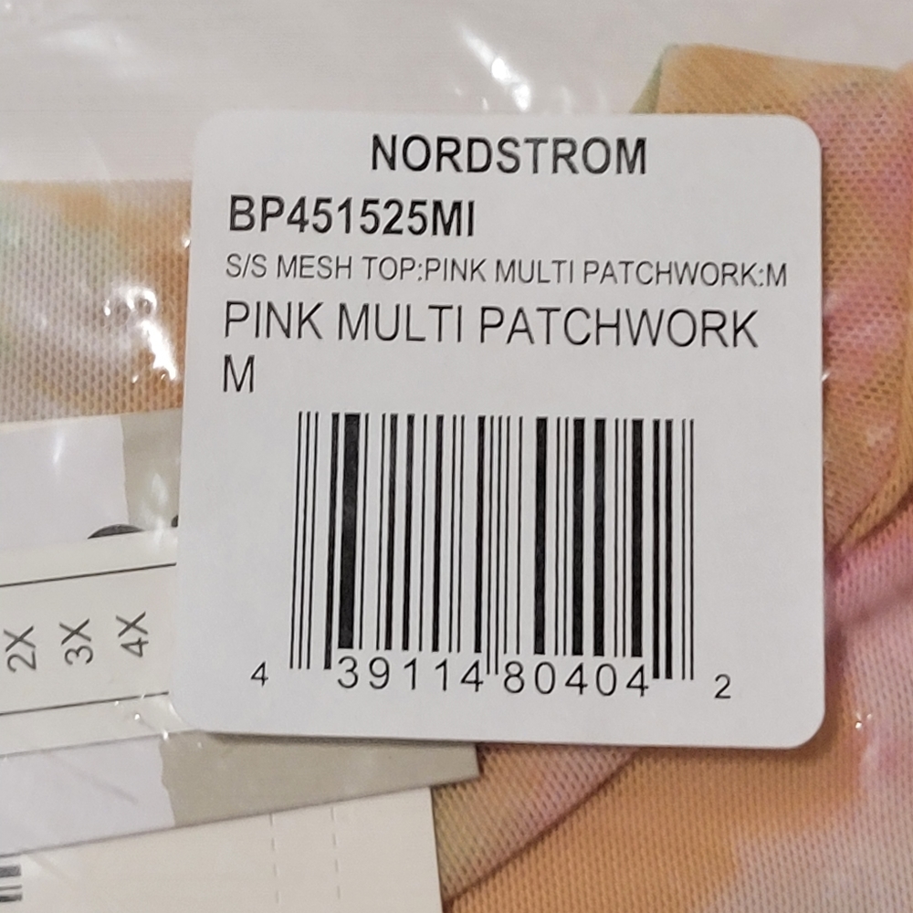 BP Pink Multi Patchwork Mesh Top - Picture 5 of 5